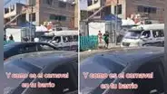 Combi se detiene a recoger pasajeros en el Callao y vecinos aprovechan para mojarlos a todos