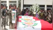 Así fue la emotiva despedida de policías y perrito asesinados por narcoterroristas en el Vraem