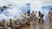 Puno: mira la reacción de soldados ante rociado de gas lacrimógeno en Ilave