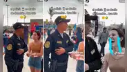 ¡Frío de fríos! Joven le lanza piropo a policía, sin imaginar la respuesta que este le daría