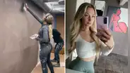 Joven sueca se gana la vida como albañil y causa revuelo con su contenido en TikTok