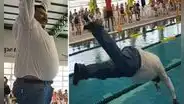Alcalde se lanzó a piscina recién inaugurada con todo y ropa para probarla: "Pensó que era su jacuzzi"