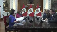 Dina Boluarte se reunió con César Acuña, Rafael López Aliaga y Mesías Guevara