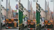 ¡Ahora valen oro! Aprovecha el tráfico y utiliza su wincha para llevarse una papa de camión