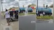 Piuranos no aguantan el calor extremo y se bañan con cisterna: "Finjamos que no es agua residual"