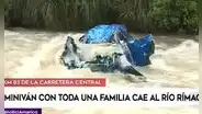 Huarochirí: minivan que transportaba a familia cayó al río Rímac