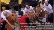 Captan a Joaquín Ramírez en bochornoso espectáculo durante los carnavales de Cajamarca