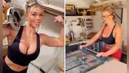 Carpintera trabaja en bikini para "molestar a los viejos anticuados" que la minimizan