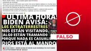 No, el presidente de Estados Unidos no anunció que “los extraterrestres nos están visitando”
