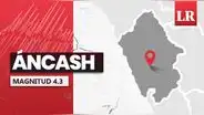 Temblor de magnitud 4.3 se sintió en Áncash hoy, según IGP