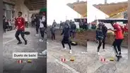 ¡Sacaron los 'pasos prohibidos'! Jugadores de la sub-17 de Perú y Colombia protagonizaron duelo de baile