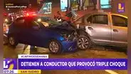 San Isidro: conductor ebrio provocó un triple choque en la Vía Expresa y deja sin auto a taxista