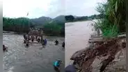 Lluvias intensas se llevan puente y aíslan a 4 centros poblados en Lambayeque