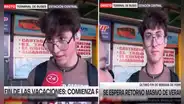 La inesperada respuesta que dio un joven turista a reportera en vivo: “Voy a drogarme”