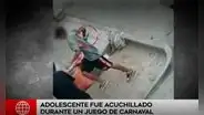 SMP: acuchillan a menor de 15 años durante juego por carnavales