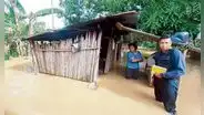 Lluvias intensas causan desbordes y derrumbes en el centro del país