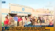 Desde la 1.00 a. m.: pacientes denuncian que venden cupos para conseguir cola en policlínico de SJL