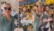 Lleva a su familia francesa a un mercado de Perú por primera vez y se impresiona: “Gracias, casera”