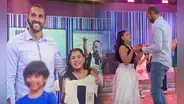 Hernán Barcos cumple el sueño de una joven: la hace de chambelán y se pone a bailar