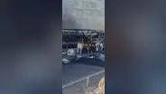 Bus interprovincial que trasladaba a 57 pasajeros se incendia totalmente en Piura