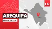 Temblor de magnitud 4.5 se sintió en Arequipa hoy, según IGP