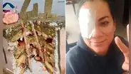 ¡Por poco se queda ciega! Hunden el rostro de mujer en pastel y termina con palo incrustado en el ojo