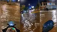 “Preciso un barco”: joven motociclista graba calles de Piura tras lluvia de 6 horas