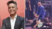 Alejandro Sanz provoca caída a su guitarrista durante concierto: así reaccionó el músico