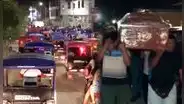 Caravana de personas y vehículos acompañaron velorio de primos asesinados cruelmente en San Martín