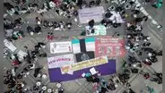 Mujeres marcharon contra la violencia y  la desigualdad