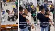 Joven sufre por desamor en una fiesta, pero le da un beso en la mejilla a su amigo