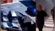 Momento exacto en que techo de mall se derrumba y 4 autos caen sobre patio de comidas