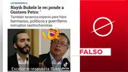 No, Bukele no dijo a Petro públicamente que tiene espacio para "guerrilleros castrochavistas"