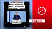 Presidente de Rusia, Vladimir Putin, no se pronunció sobre protestas en Perú en su discurso ante el Parlamento