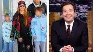Shakira llegó a Nueva York junto con sus hijos para presentarse en show de Jimmy Fallon