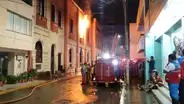 Local de la Corte de Justicia de Lambayeque se incendia por cortocircuito tras intensas lluvias