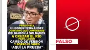 Es falso que periodista dijo que comuneros obligaron a soldados a cruzar río: es un video editado