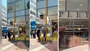 ¿Precavidos? Ripley Miraflores coloca sacos de arena en su puerta para protegerse de la lluvia