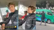 Joven alemán quedó sorprendido al viajar por primera vez en una combi: "Súbelo al Chosicano"