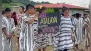 Niños asháninkas protestan por falta de docentes en colegio de Ucayali