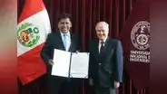 Gobernador de Puno, Richard Hancco, y rector de la UNI, Alfonso López Chau, suscribieron convenio interinstitucional