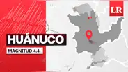 Temblor de magnitud 4.4 se sintió en Huánuco hoy, según IGP