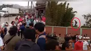 Joven cruza huaico por una pared en medio de discusiones y sorprende a usuarios: "Él busca soluciones"