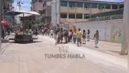 Asustados vecinos de Tumbes salen a las calles tras fuerte movimiento sísmico en Ecuador