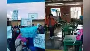 Aulas prefabricadas se inundan por lluvias en colegio de Arequipa
