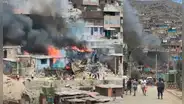 Comas: incendio de gran magnitud afectó a 5 viviendas en Collique