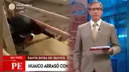 Federico Salazar ordena a reportero que se aleje de puente para evitar ser arrastrado por huaico