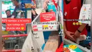 ¡Ni se inmutó! Cajero atiende a su novia mientras ella compra ropa interior y su reacción es viral