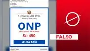 Es falso que la ONP esté entregando un supuesto "bono de 450 soles"