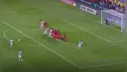 ¡Zurdazo y al ángulo! Messi anotó golazo de tiro libre en el estadio Monumental